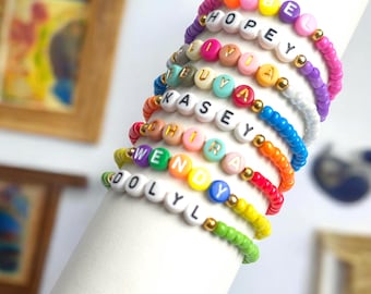 Personalized Name Bracelet – Custom Beaded Friendship Jewelry & Party Favor