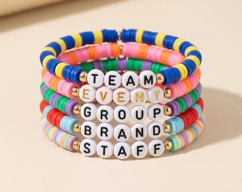 Personalized Name Beaded Bracelets – Handmade Friendship Jewelry for Teams & Friends