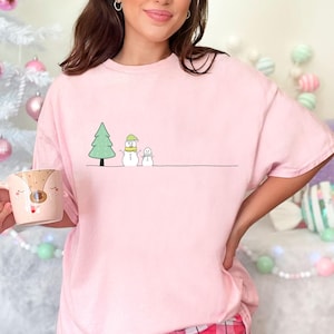 Christmas Cute Snowman T-Shirt - Winter Snowman Tee - Xmas Gift - Holiday Season Shirt - Winter Wonderland - Snowman Lover Gift
