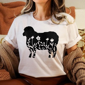 Sheep Shirt | Sheep Gift Tee | Sheep Lover T-Shirts | Kids Sheep Shirt | Girls Farm Shirt | Sheep Tops | Gift for Her