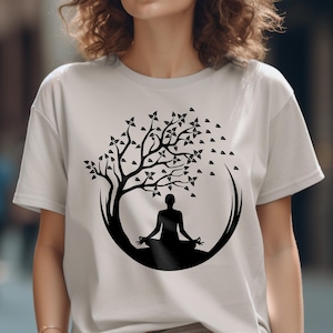 Yoga Tree T-Shirt: Meditation Zen Women&#39;s Shirt