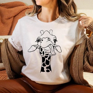 Lustige Giraffe Shirt, Giraffe Shirt, Giraffe-Liebhaber-Shirt, sarkastisches T-Shirt, Zoo Shirt, Comic Giraffe Shirt, lustiges Giraffe T-Shirt