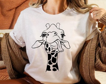 Funny Giraffe T-Shirt: Sarcastic Zoo Animal Lover Tee