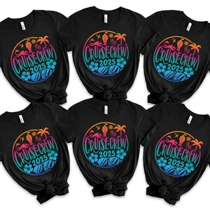 Cruise Crew 2025 T-Shirts - Matching Cruise Tees - Friends Cruise - Cruise Squad 2025 - Family Trip 2025 - Girls Cruise - Girls Trip Gift