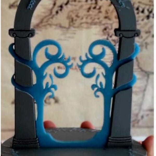 Durin door, the door of Moria. customized photo frame and cake topper inspired by lord of the rings