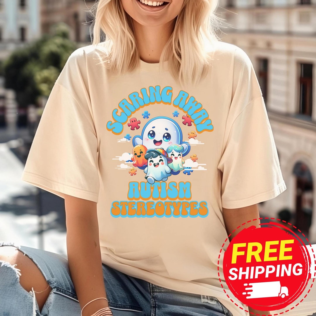 Scaring Away Autism Stereotypes Shirt, Awareness Shirt, Support Puzzle ...