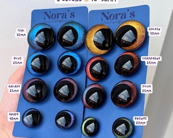 Ojos de seguridad pintados a mano para amigurumi / Colección Camaleón / 35 mm 30 mm 25 mm 20 mm 18 mm 16 mm / Ojos de tinta que cambian de color para crochet