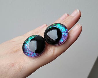Hand-Painted Color Shifting Safety Eyes: Supplies for Amigurumi and Crochet Plushies | Dark Aurora Collection