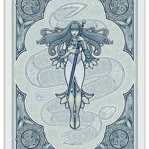 Lady of the Lake King Arthur Celtic Art Poster