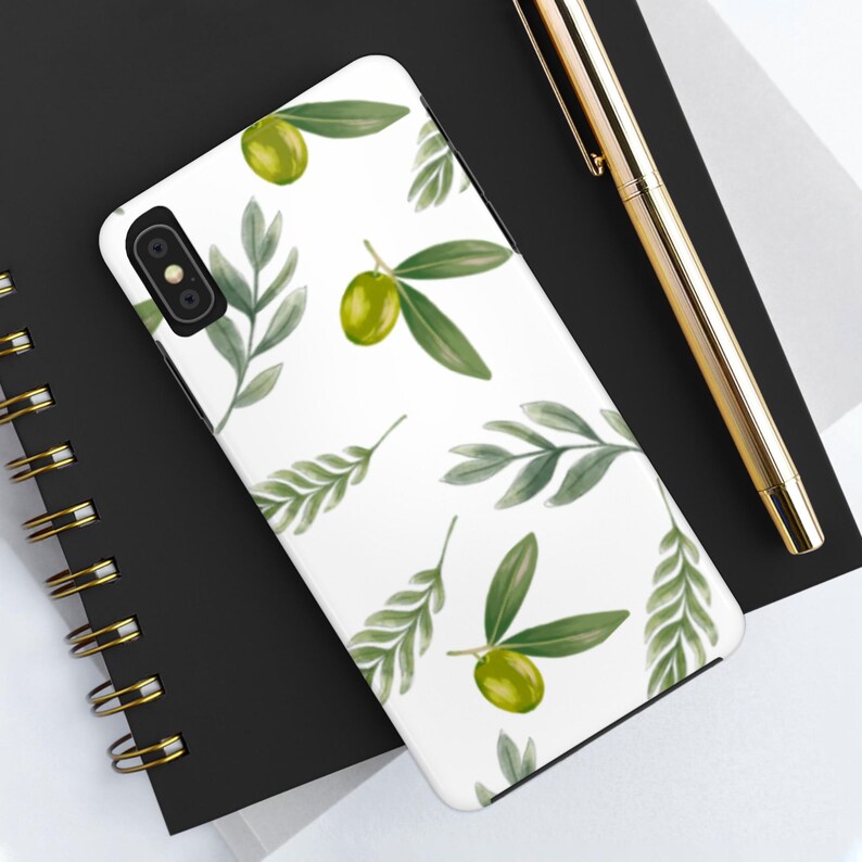 Olive Tree Leaf Greenery Design iPhone Durable Tough Phone Cases Etsy UK