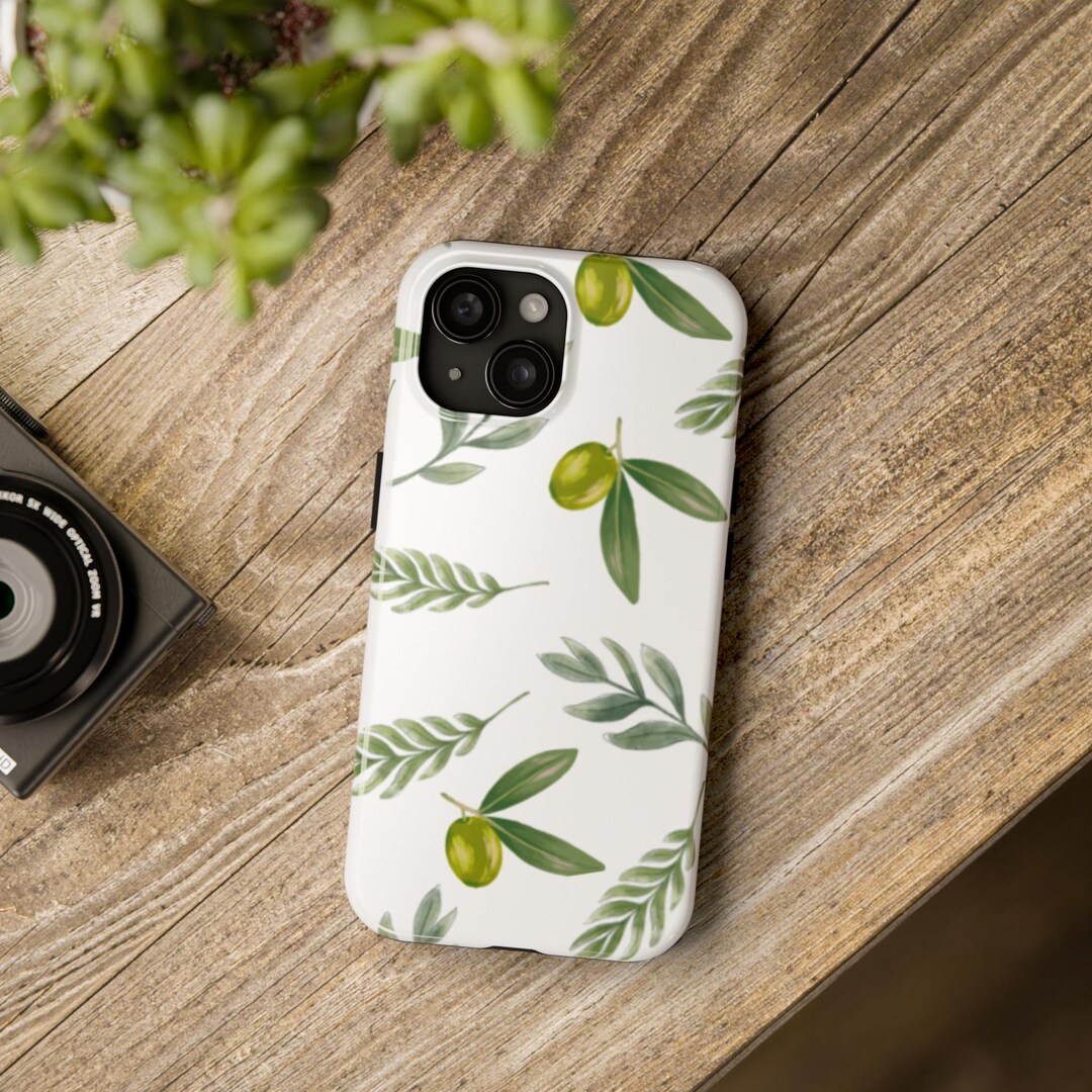Olive Tree Leaf Greenery Design iPhone Durable Tough Phone Cases Etsy UK