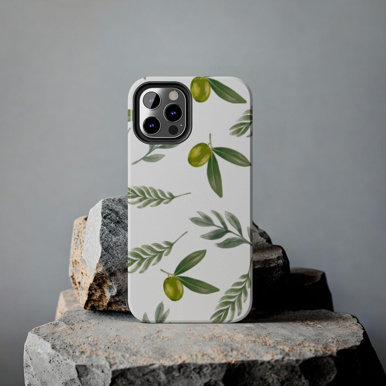Olive Tree Leaf Greenery Design iPhone Durable Tough Phone Cases Etsy UK