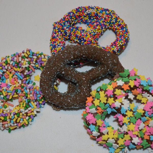 Chocolate Covered Pretzels Individually Wrapped Etsy