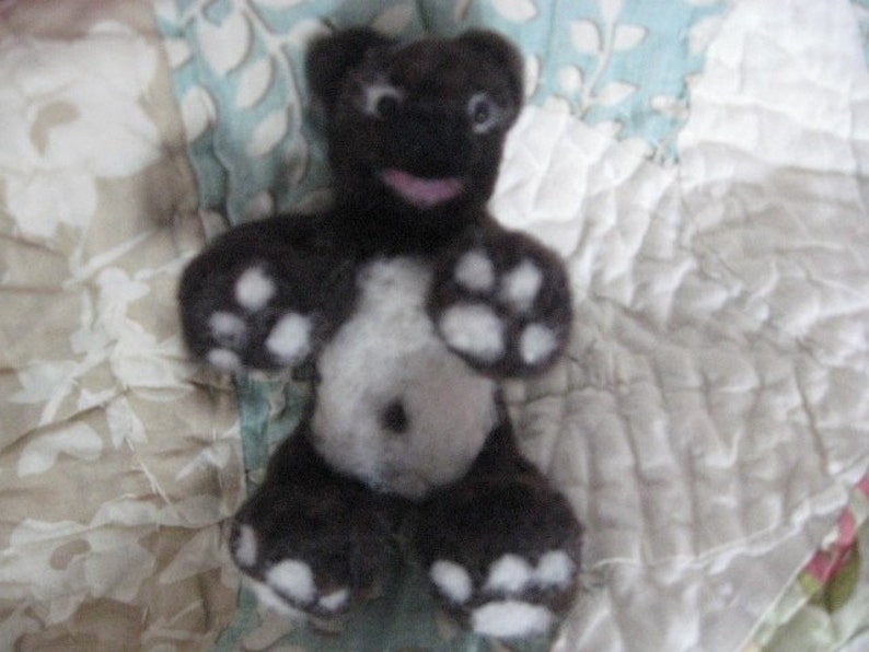 OOAK Needle Felted Soft Sculpt Teddy Bear Cocoa image 1