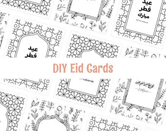 Eid Mubarak Colouring Cards  |  Kids DIY Activity (Digital Download)