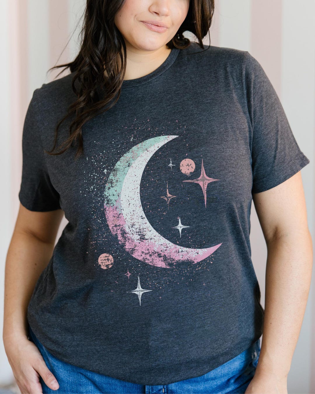 LONG SCOOP BACK HEM T-SHIRT MOONLIT MUSINGS
