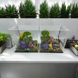 Gengar Acrylic Display,Gengar Diorama,Gengar Pikachu Diorama,Pokemon Terrarium,Pokemon Diorama,Pokeball Terrarium,Pokeball Diorama,Pokemon