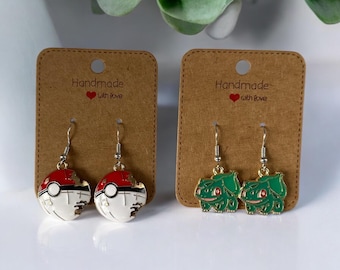Anime Inspired Hanging Earrings,Pokemon Inspired Earrings,Pokemon
