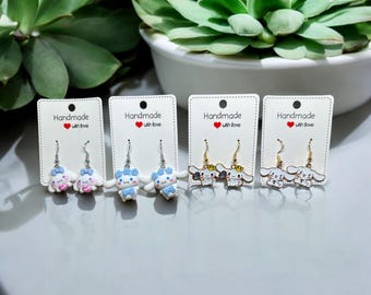 シナモロール風イヤリング、ハローキティ、サンリオ風イヤリング、シナモロール