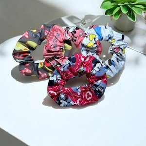 Mickey Mouse Inspired Scrunchies,Handmade Scrunchies,Disney,Disney Scrunchies,Mickey Mouse,Minnie Mouse
