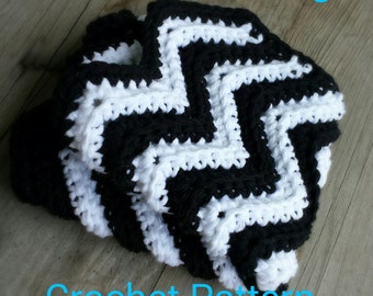 PATTERN ONLY chevron dish cloth pattern, instant download