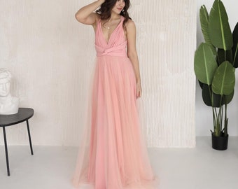 Light peach infinity dress shop