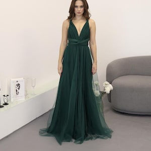 Emerald green bridesmaid dress, Emerald infinity dress, Emerald Bridesmaid dress, Emerald Convertible dress, Maxi dress, Emerald wedding