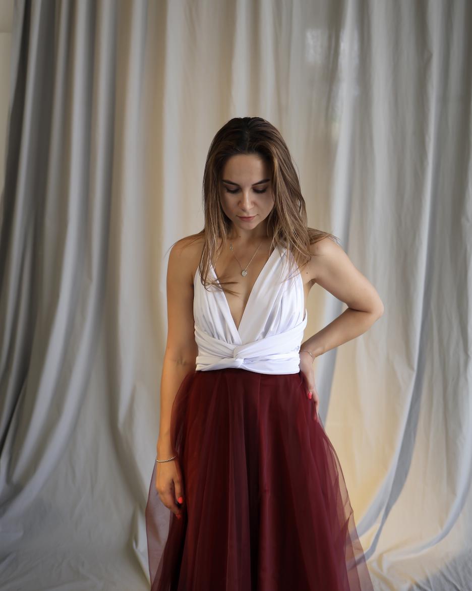 infinity dress burgundy wine One Size (S to XL) main image 0