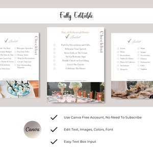 Editable Rehearsal Dinner Planner Minimalist Printable Wedding Planner ...