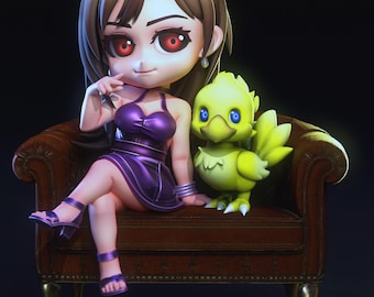 Tifa Figure | Final Fantasy VII Remake | 12k Resolution | 3D Printed | Unassembled | Unpainted