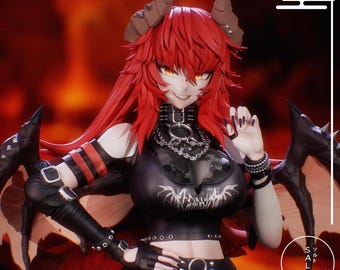 Zentreya Figure | EN Vtuber | 12k Resolution | 3D Printed | Unassembled | Unpainted