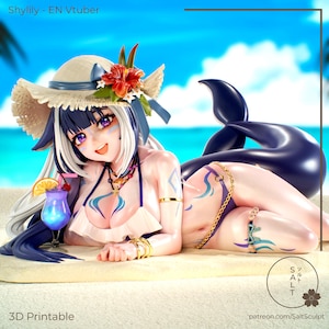ShyLily Figure | VTuber | 12k Resolution | 3D Printed | Unassembled | Unpainted
