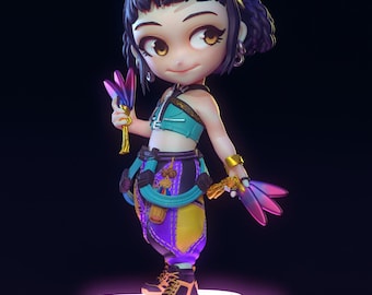 Zoey Figure | K-Pop Demon Hunters | 12k Resolution | 3D Printed | Unassembled | Unpainted