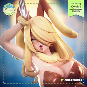 Lopunny Cynthia Figure | 12k Resolution | 3D Printed | Unassembled | Unpainted