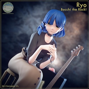 Ryo Yamada Figure | Bocchi The Rock! | 12k Resolution | 3D Printed | Unassembled | Unpainted