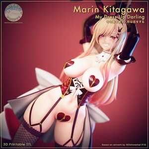 Marin Kitagawa Figure | My Dress-Up Darling | 12k Resolution | 3D Printed | Unassembled | Unpainted