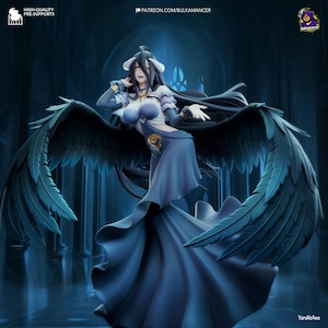 Albedo Figure | Overlord | 12k Resolution | 3D Printed | Unassembled | Unpainted
