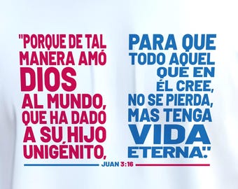 Design de camiseta cristã, João 3:16 /// Arquivo digital PNG/SVG/PDF para baixar e imprimir.