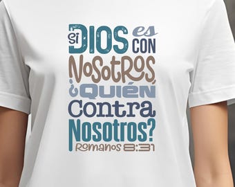 Romanos 8:31 Design de camiseta cristã | Versículo bíblico | Arquivo digital PNG/SVG/PDF para download e impressão.