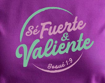 Design de camiseta cristã Josué 1:9 | Versículo bíblico | Arquivo digital PNG/SVG/PDF para download e impressão.