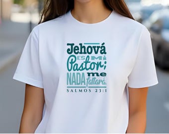 Design de camiseta cristã: Salmo 23:1 | Versículo da Bíblia | Arquivo digital PNG/SVG/PDF para download e impressão.