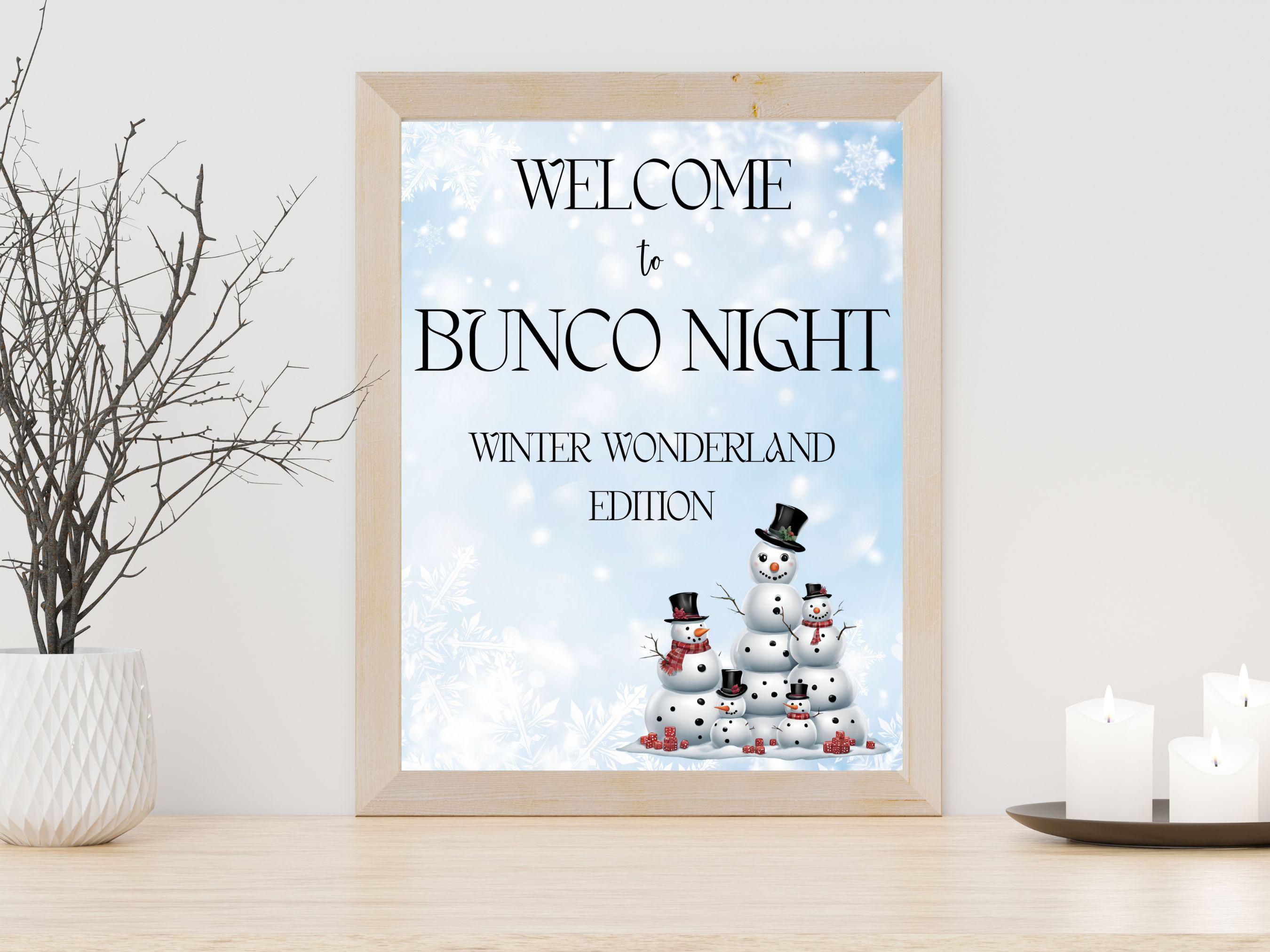 Winter Theme Bunco Printable Bundle , Winter Bunco, Score Cards, Tally ...