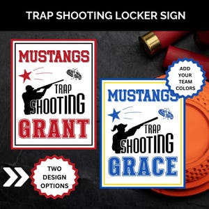 Boys and Girls Trap Shooting Locker Signs, Senior Poster, Trapshooting, Clay Target, Player Signs Editable, Trap Mom, Trap Team Locker Decor