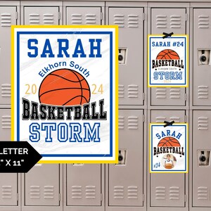 Basketball Locker Sign Template, Basketball Locker Decorations, Travel ...