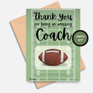 Porte-carte cadeau de remerciement entraîneur de football imprimable, cadeau de remerciement entraîneur de football, porte-carte cadeau appréciation du personnel de football, cadeau entraîneur