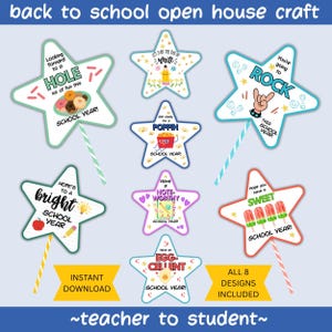 Back to School Star Gift Tags | Meet the Teacher Open House Craft | Easy Gift for Students |  Meet and Greet Craftivity | Teacher Resource