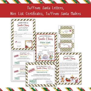 Brief von Santa, Briefe von Santa, Schöne Liste Zertifikat, Brief An Santa, Vom Schreibtisch von Santa, Brief von Santa, Schöne Liste Zertifikat