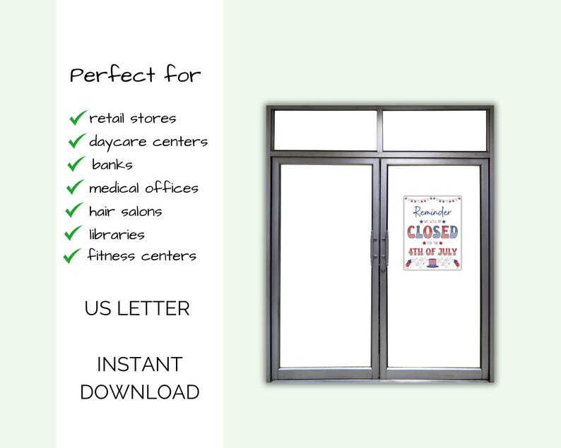 Soft Closure Signs Examples Printable Holiday Closure Signs for Business | Dated for 2026 | Closed ...
