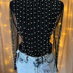 Pearl Sheer Mesh Top