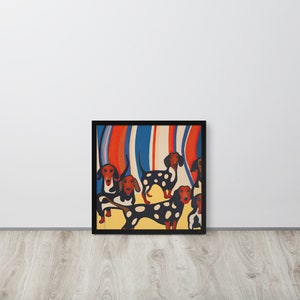 Lichtenstein geïnspireerd teckel - ingelijste poster